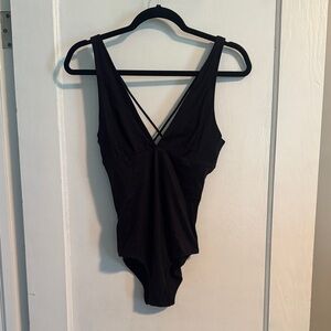 Aerie Black Sunnie Bodysuit